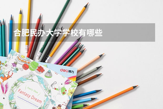 合肥民办大学学校有哪些