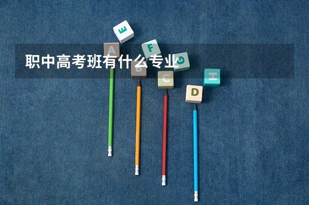 职中高考班有什么专业