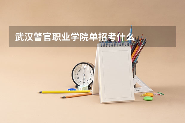武汉警官职业学院单招考什么