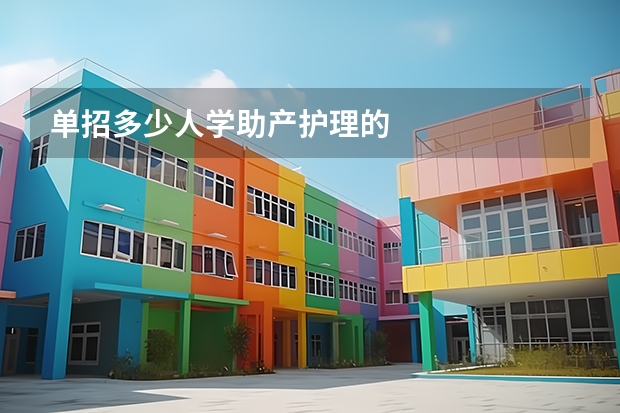 单招多少人学助产护理的