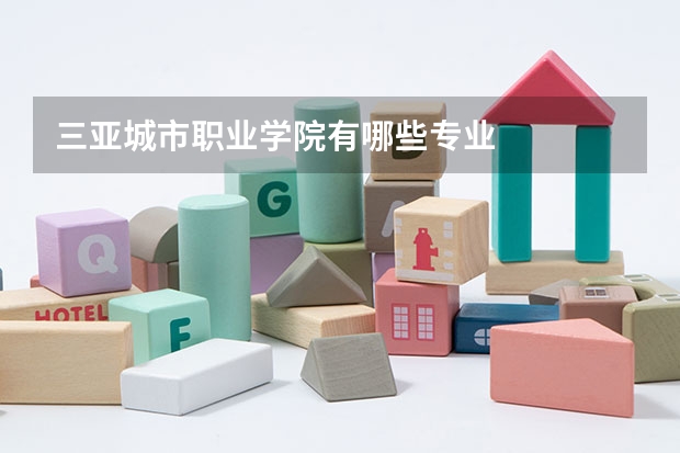 三亚城市职业学院有哪些专业