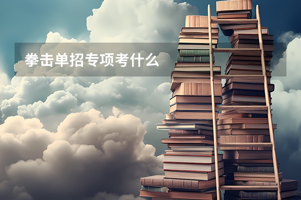 拳击单招专项考什么